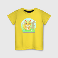 Забавная маленькая лиса – Детская футболка хлопок с принтом купить со скидкой в -20%