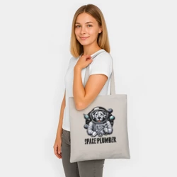 Шоппер BioNature Далматинец космический сантехник - фото 2