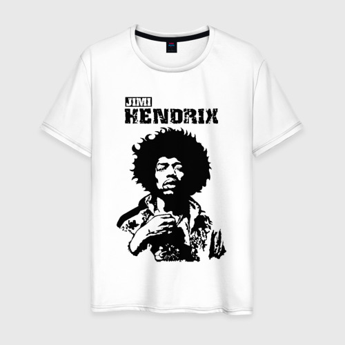 Мужская футболка из хлопка с принтом Johnny Allen Hendrix, вид спереди №1