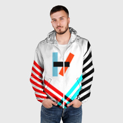 Мужская ветровка 3D Twenty one pilots logo line - фото 2