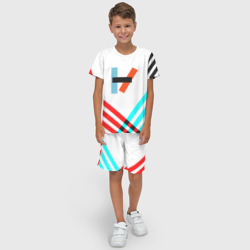 Детский костюм с шортами 3D Twenty one pilots logo line - фото 2