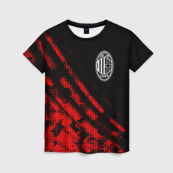 Женская футболка 3D AC Milan sport grunge