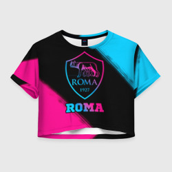 Женская футболка Crop-top 3D Roma - neon gradient