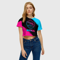 Женская футболка Crop-top 3D Roma - neon gradient - фото 2