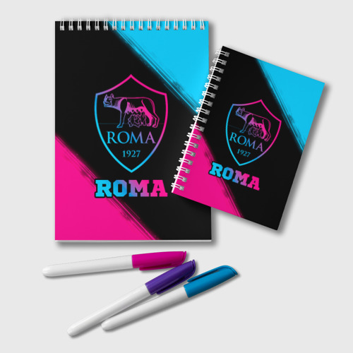 Блокнот Roma - neon gradient, цвет белый