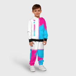 Детский костюм с толстовкой 3D Tottenham neon gradient style по-вертикали - фото 2