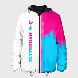 Мужская куртка 3D Tottenham neon gradient style по-вертикали