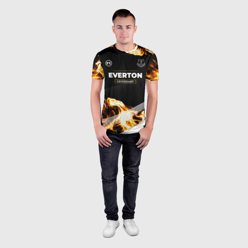 Мужская футболка 3D Slim Everton legendary sport fire, цвет 3D печать - фото 4