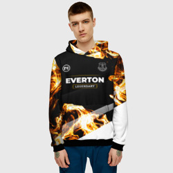 Мужская толстовка 3D Everton legendary sport fire - фото 2