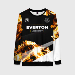 Женский свитшот 3D Everton legendary sport fire