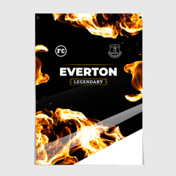 Постер Everton legendary sport fire