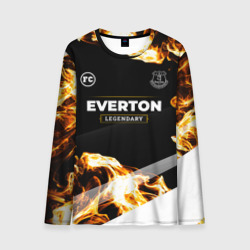 Мужской лонгслив 3D Everton legendary sport fire