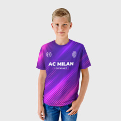 Детская футболка 3D AC Milan legendary sport grunge - фото 2