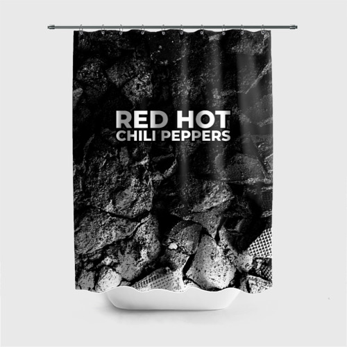 Штора 3D для ванной Red Hot Chili Peppers black graphite