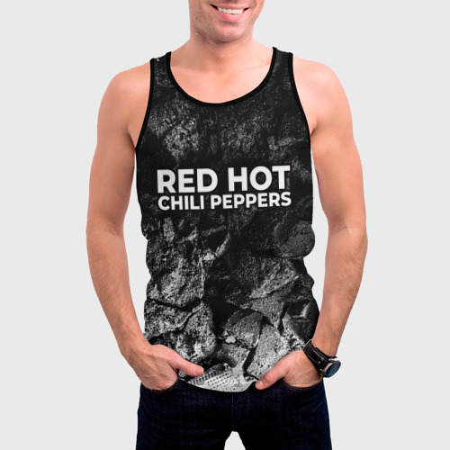 Мужская майка 3D Red Hot Chili Peppers black graphite, цвет 3D печать - фото 3