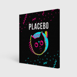 Холст квадратный Placebo - rock star cat