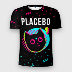 Мужская футболка 3D Slim Placebo - rock star cat