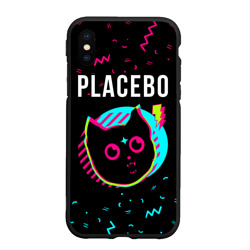 Чехол для iPhone XS Max матовый Placebo - rock star cat