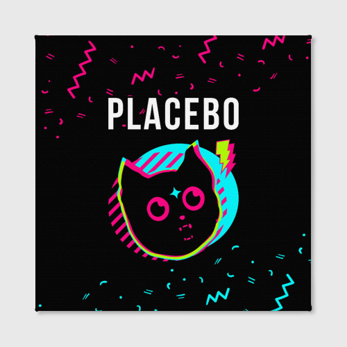 Холст квадратный Placebo - rock star cat, цвет 3D печать - фото 2