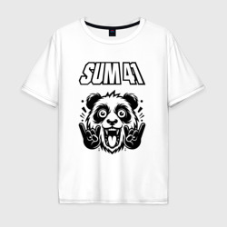 Мужская футболка хлопок Oversize Sum41 - rock panda