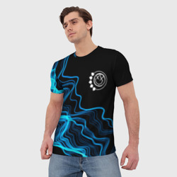 Мужская футболка 3D Blink 182 sound wave - фото 2