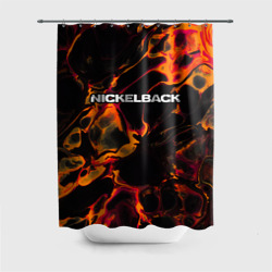 Штора 3D для ванной Nickelback red lava