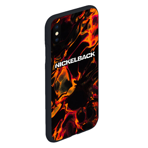 Чехол для iPhone XS Max матовый Nickelback red lava - фото 3