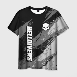 Мужская футболка 3D Helldivers 2 - монохромные брызги