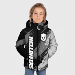 Зимняя куртка для мальчиков 3D Helldivers 2 - монохромные брызги - фото 2