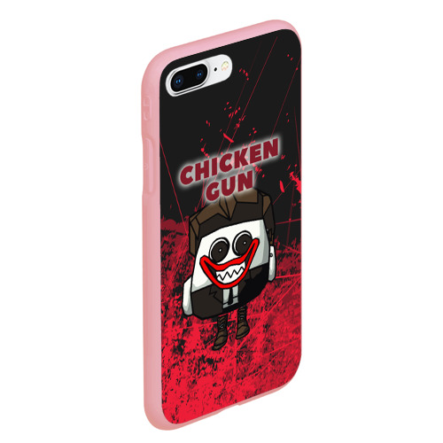 Чехол для iPhone 7Plus/8 Plus матовый с принтом Chicken gun clown, вид сбоку #3
