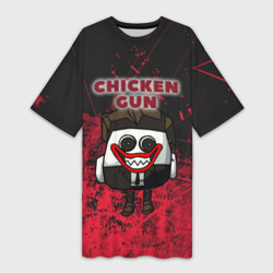 Платье-футболка 3D Chicken gun clown
