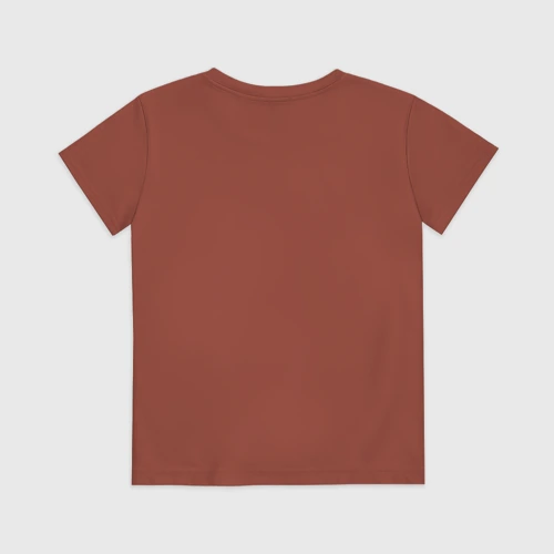 Детская футболка хлопок с принтом Chicken gun santa, вид сзади #1