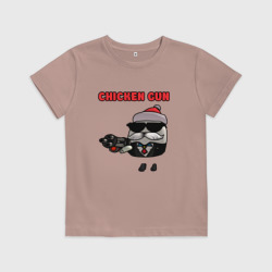 Детская футболка хлопок Chicken gun santa