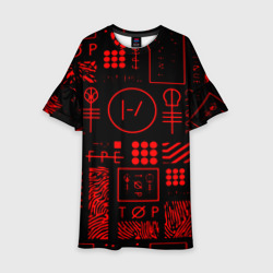 Детское платье 3D Twenty one pilots pattern rock