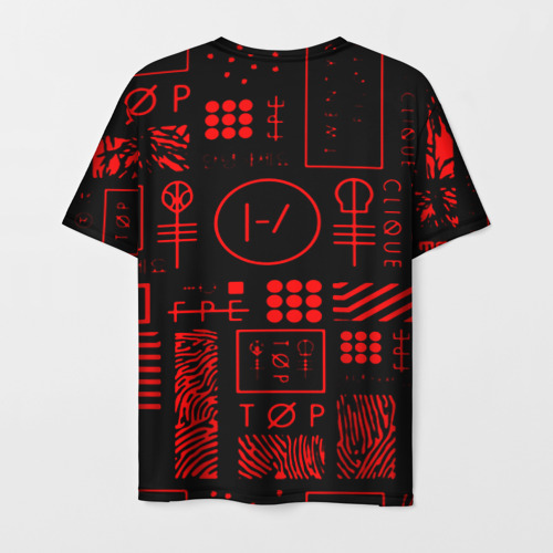 Мужская футболка 3D Twenty one pilots pattern rock, цвет 3D печать - фото 2