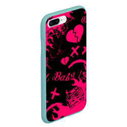 Чехол для iPhone 7Plus/8 Plus матовый Lil peep pink steel rap - фото 2