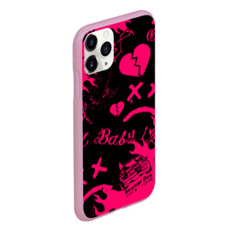 Чехол для iPhone 11 Pro Max матовый Lil peep pink steel rap - фото 2