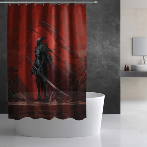 Штора 3D для ванной Рыцарь Хаоса  - фото 2