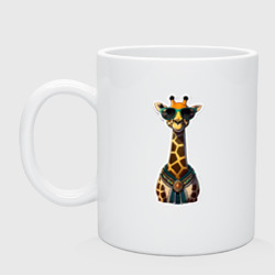 Кружка керамическая Милый жираф в очках