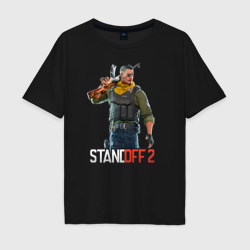 Мужская футболка хлопок Oversize Standoff 2 - character with a blindfold