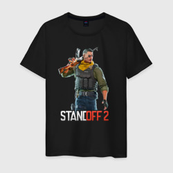 Мужская футболка хлопок Standoff 2 - character with a blindfold