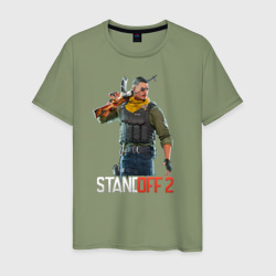 Мужская футболка хлопок Standoff 2 - character with a blindfold