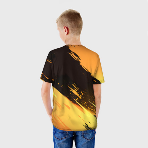 Детская футболка 3D с принтом Стендофф - динамика, вид сзади #2