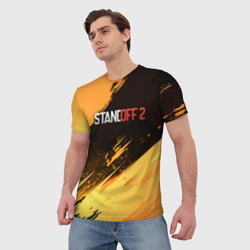 Мужская футболка 3D Стендофф - динамика - фото 2