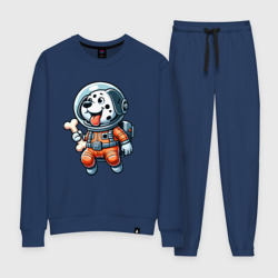 Женский костюм хлопок Dalmatian cosmonaut puppy with a bone