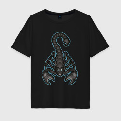 Мужская футболка хлопок Oversize Большой скорпион
