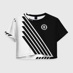 Женская футболка Crop-top 3D  Chelsea football club sport