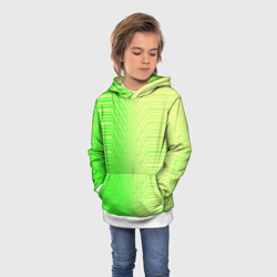 Детская толстовка 3D Зелёные градиентные линии - фото 2