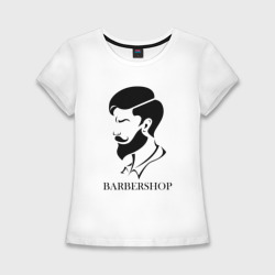 Женская футболка хлопок Slim Парикмахер Barbershop