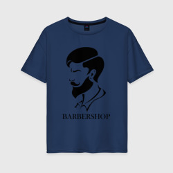 Женская футболка хлопок Oversize Парикмахер Barbershop